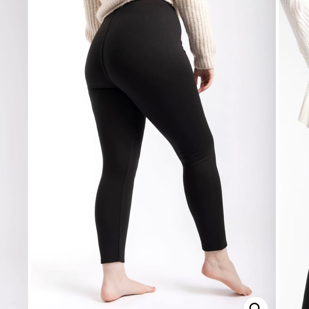 Just Cozy fur lined leggings. Black. XL.